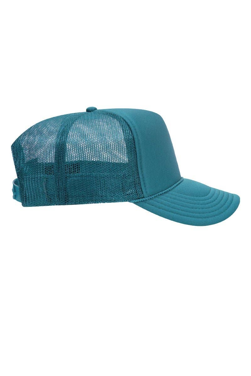 OTTO Turquoise Foam Front High Crown Trucker Hat