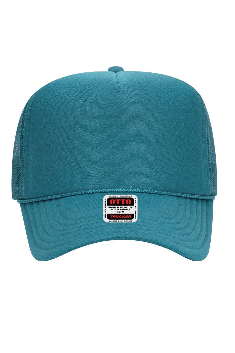 OTTO Turquoise Foam Front High Crown Trucker Hat