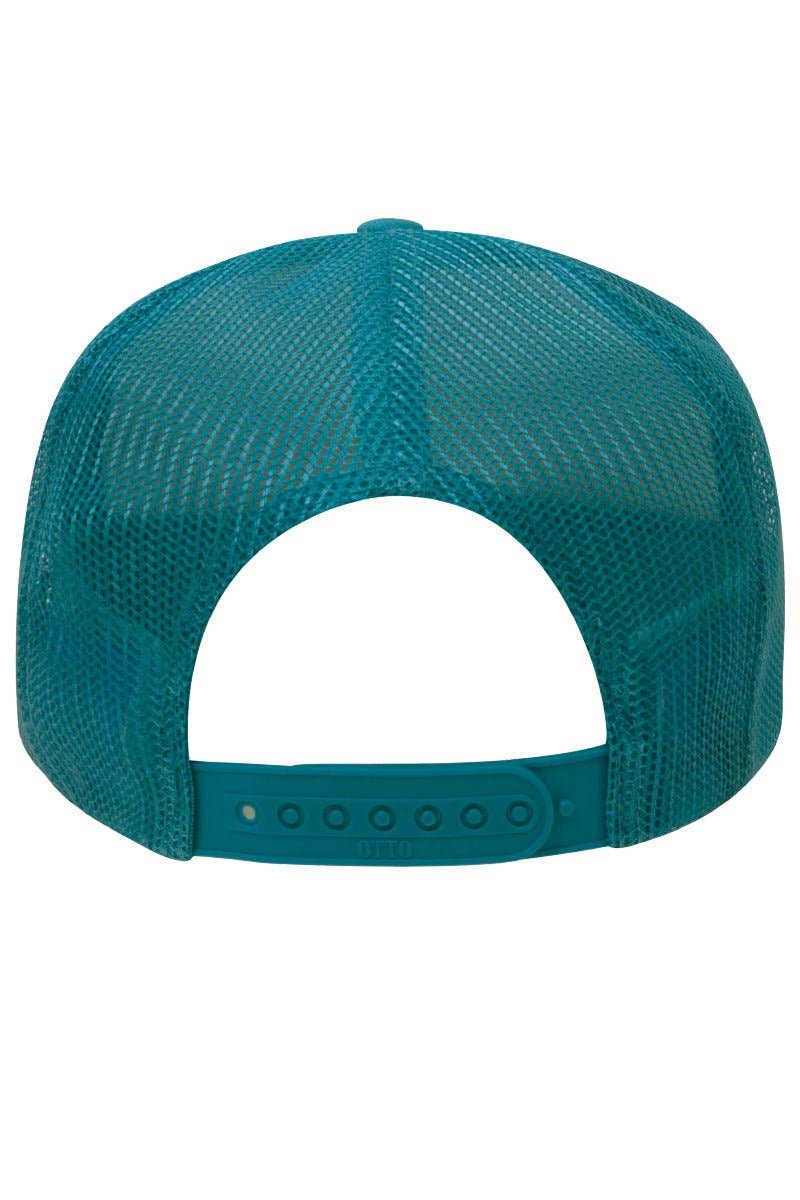 OTTO Turquoise Foam Front High Crown Trucker Hat