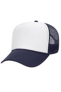 OTTO Navy with White Foam Front Mid Profile Trucker Hat