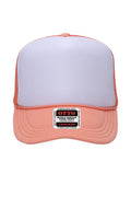 OTTO Coral with White Foam Front High Crown Trucker Hat