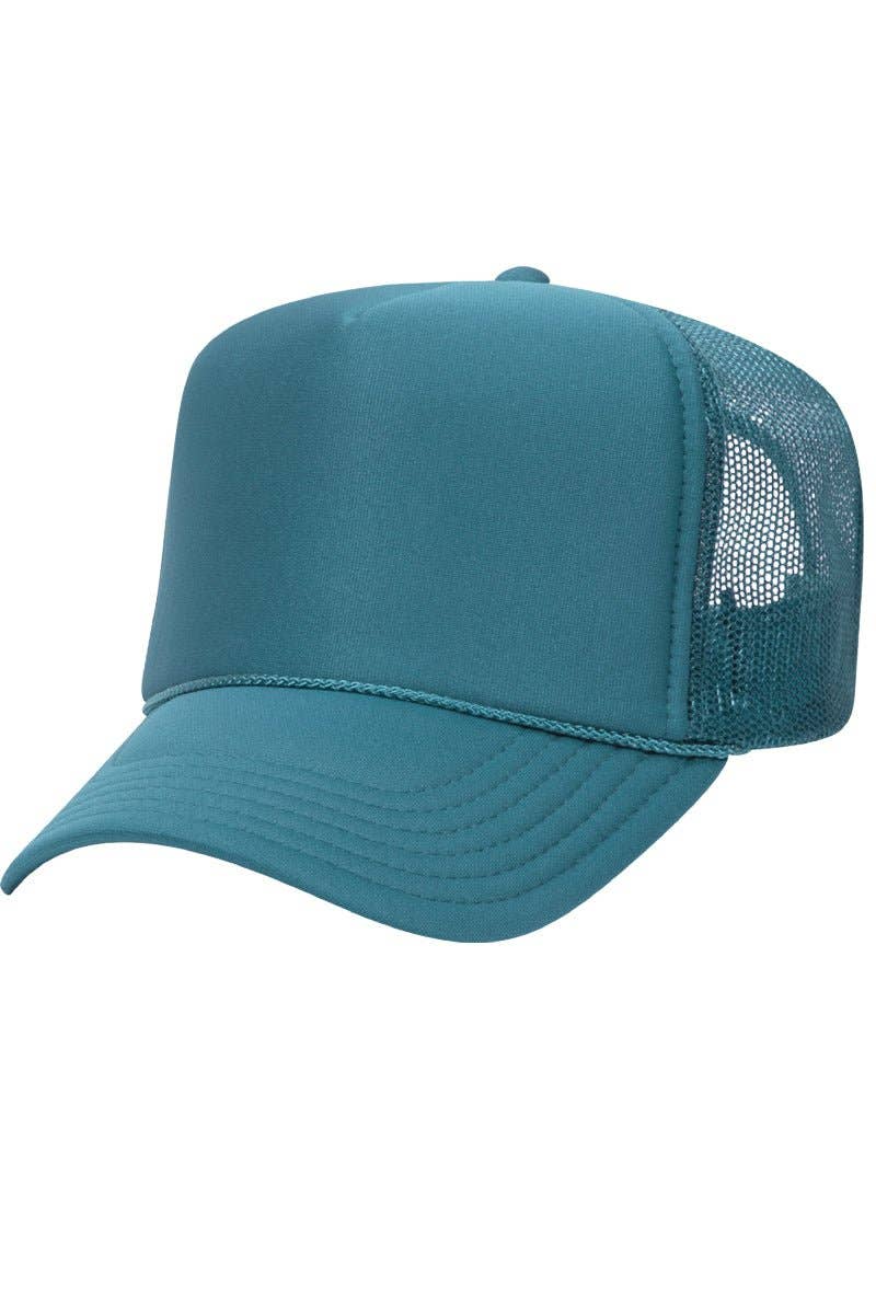 OTTO Turquoise Foam Front High Crown Trucker Hat