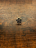 Smiley Flower Hat Pin black