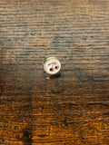 Cherry Hat Pin white & red