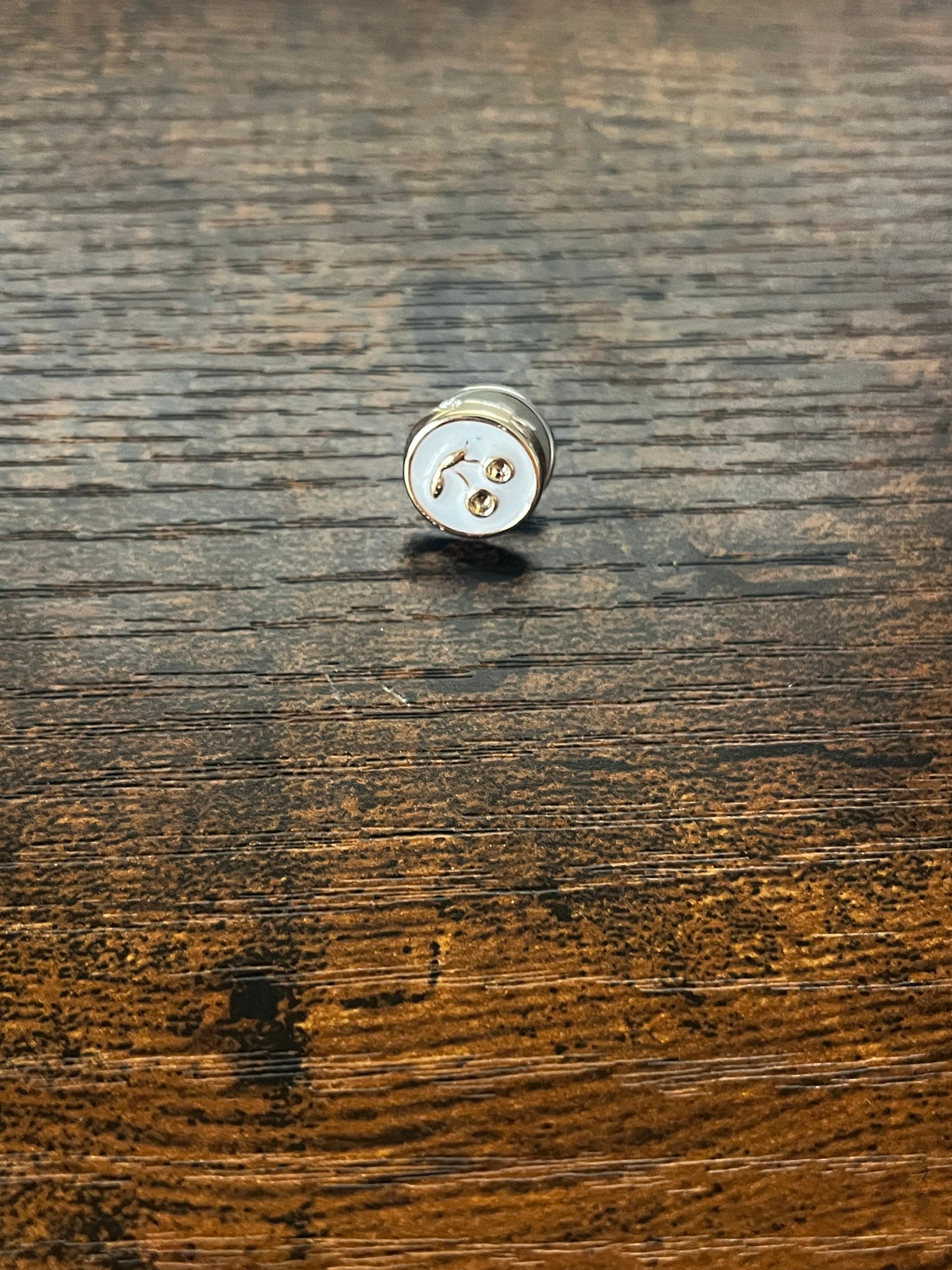 Cherry Hat Pin white