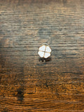 Large Clover Hat Pin white