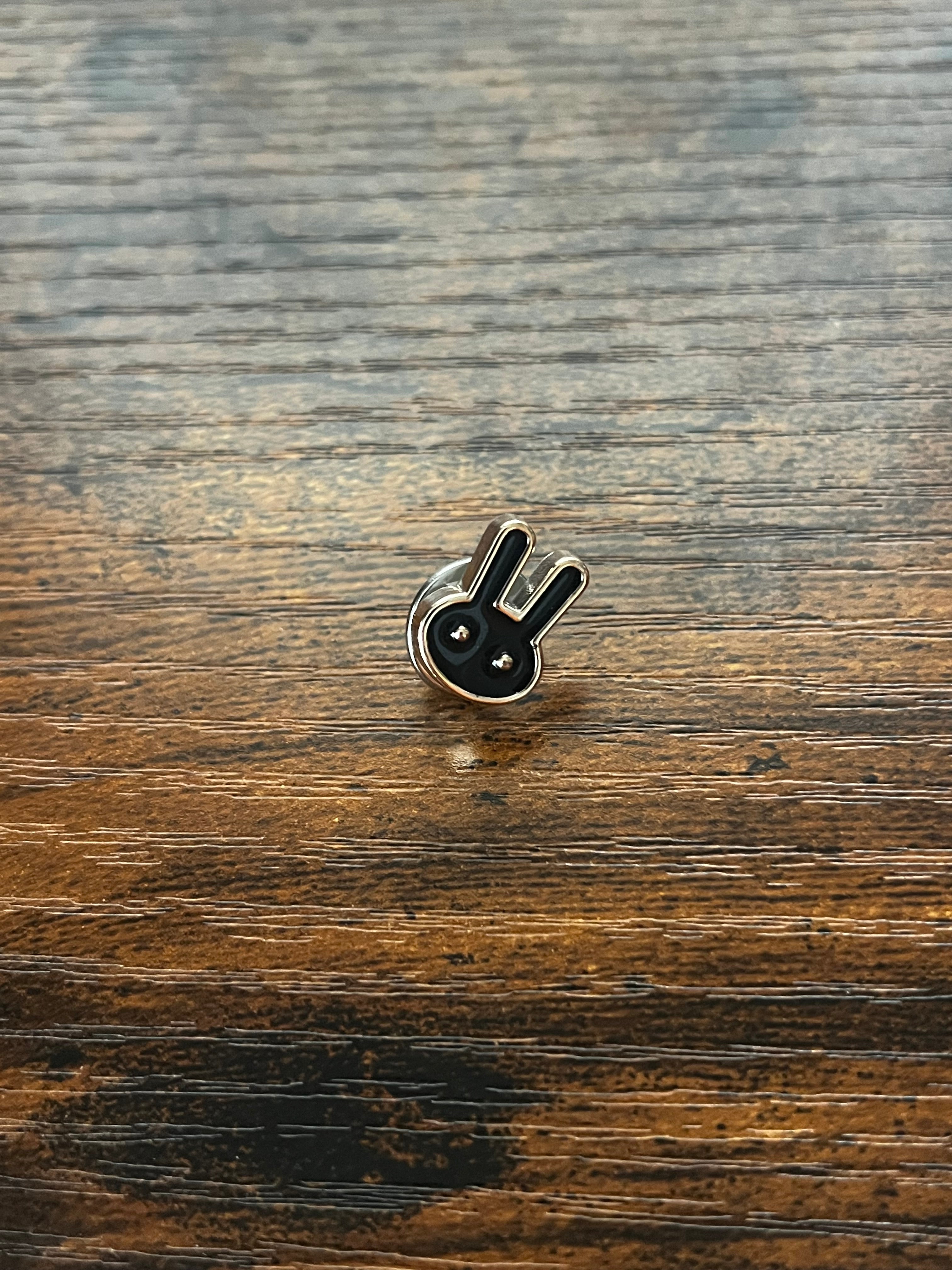 Large Bunny Hat Pin black