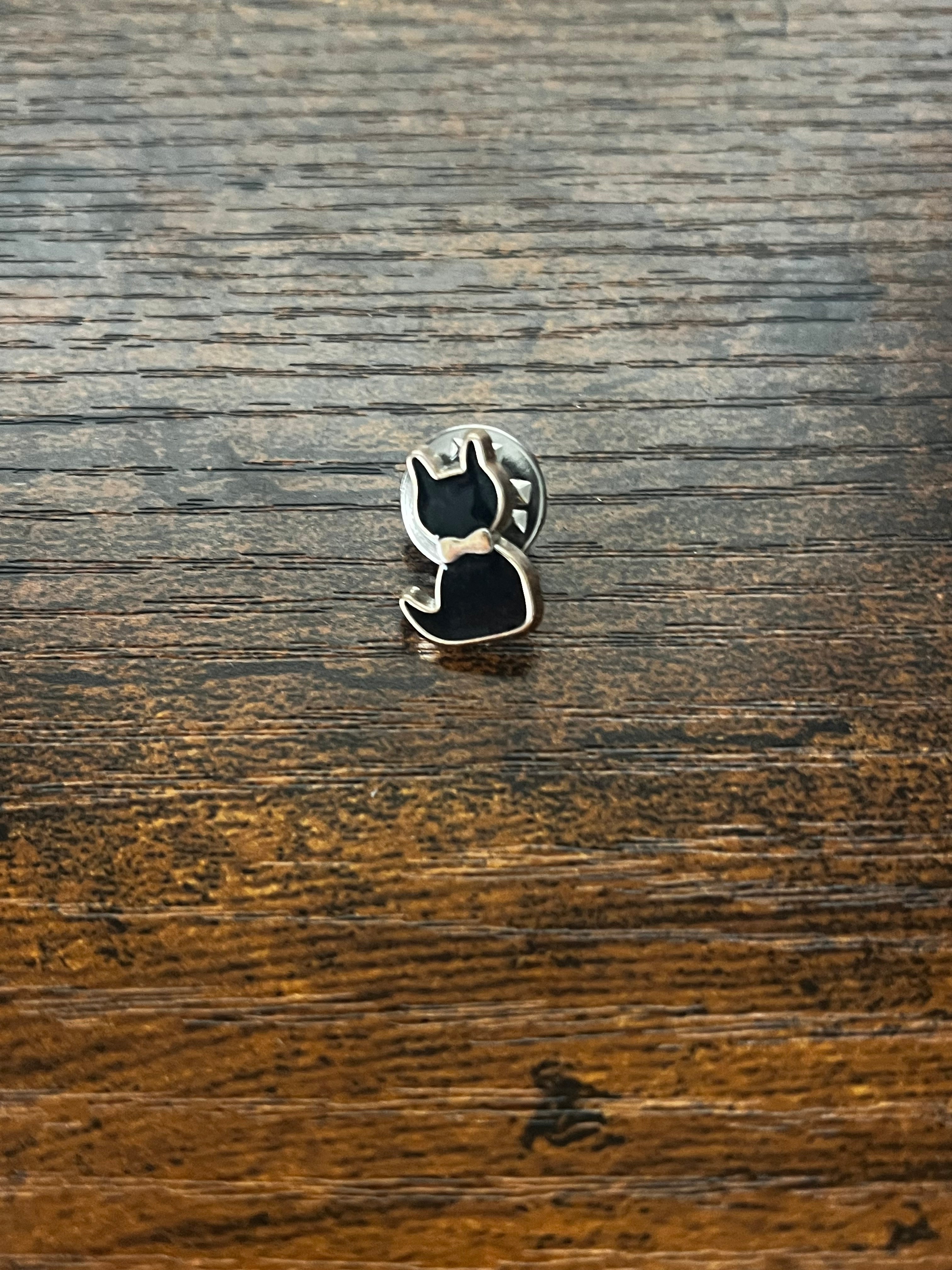 Cat Hat Pin Black