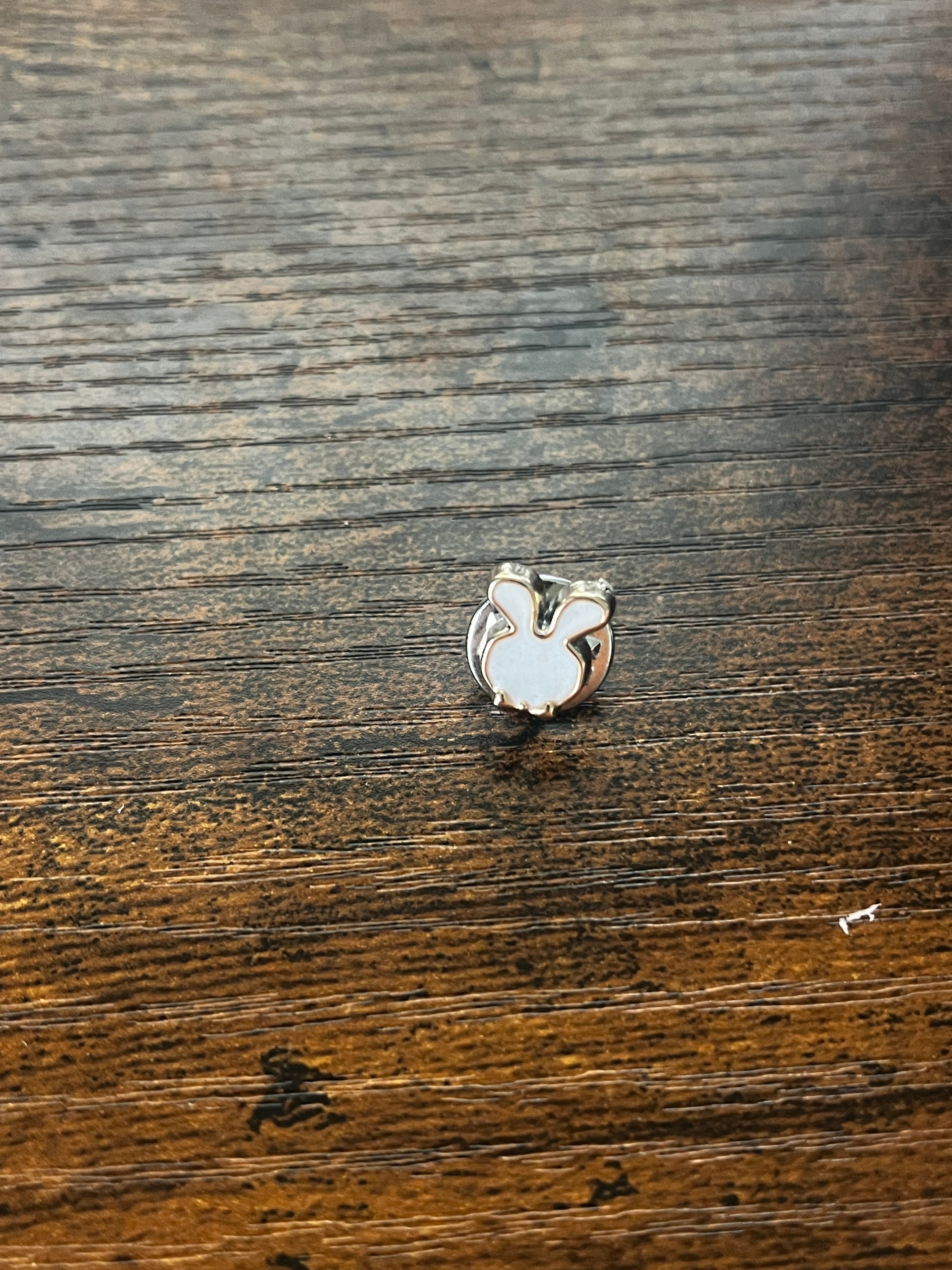 Small Bunny Hat Pin white