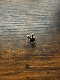 Small Bunny Hat Pin Black
