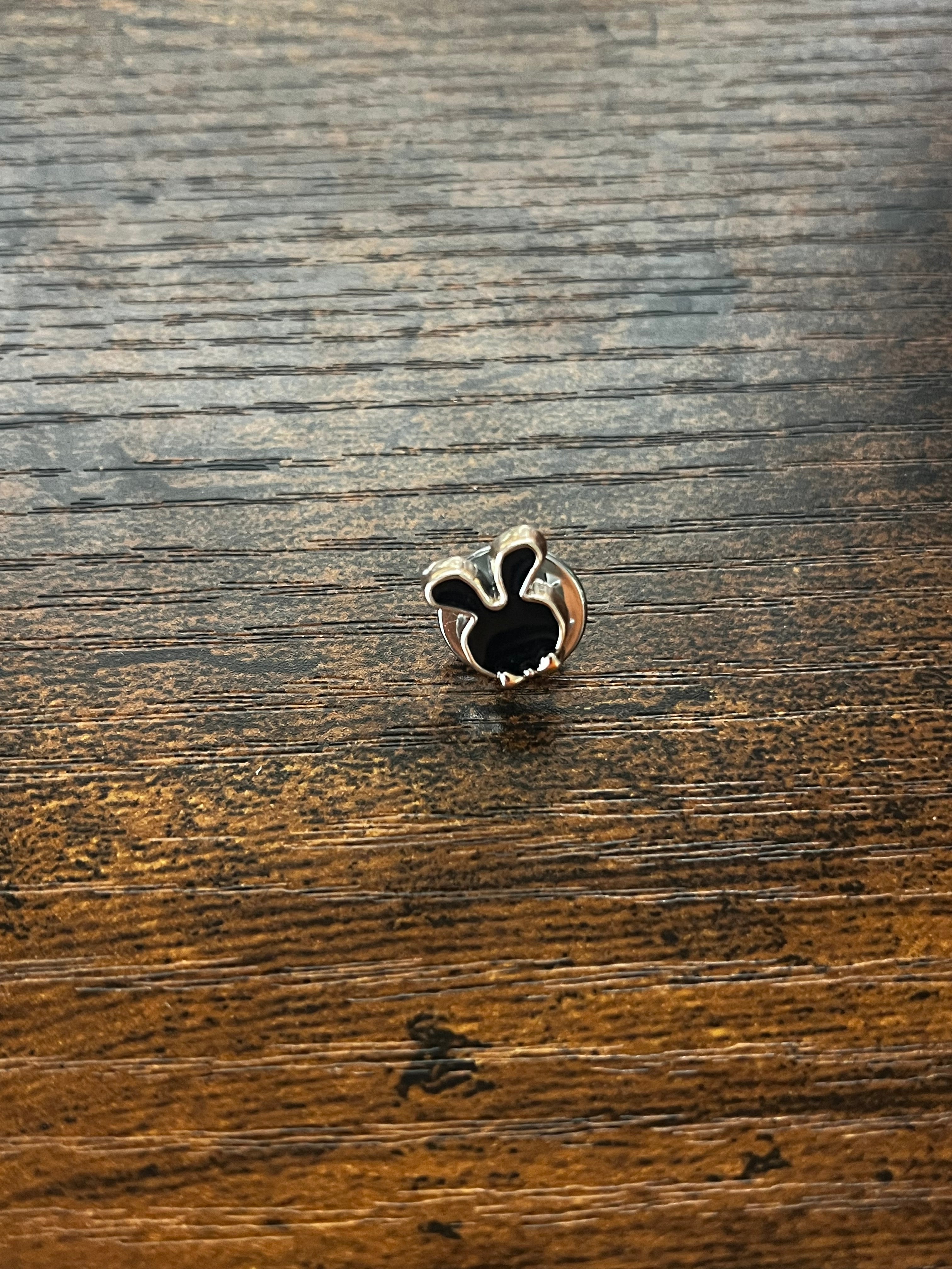 Small Bunny Hat Pin Black