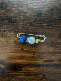 Blue & White Pearl Hat Pin