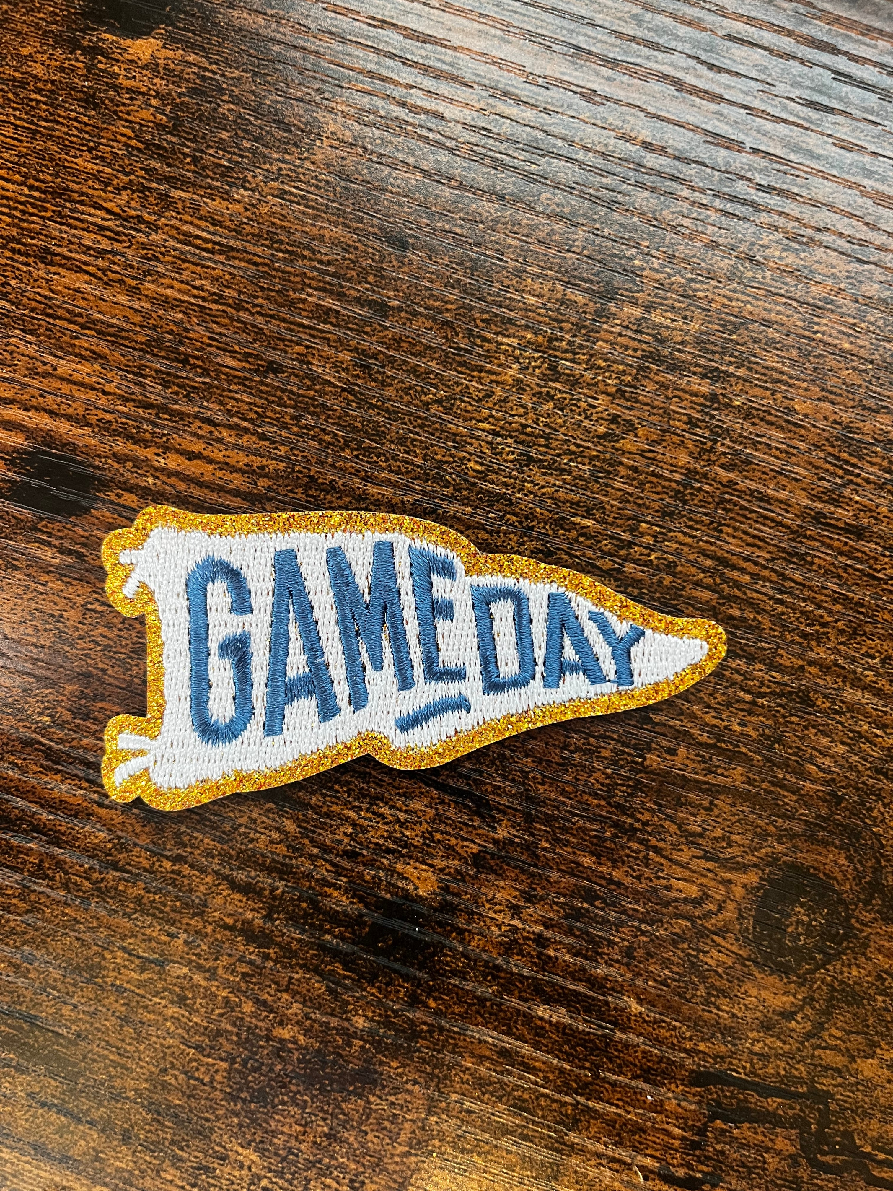 Game Day Blue & Gold Hat Patch