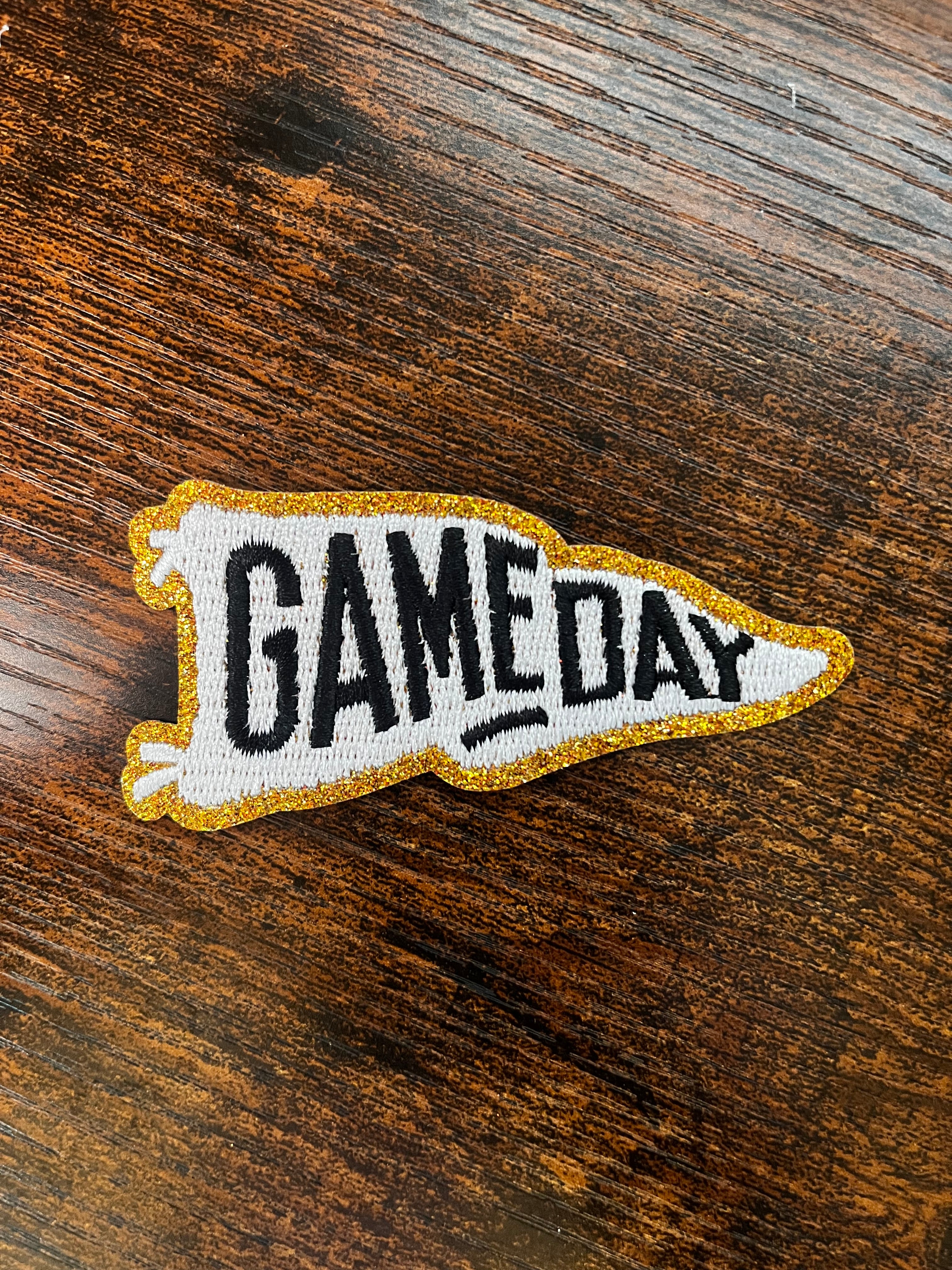 Game Day Black & Gold Hat Patch
