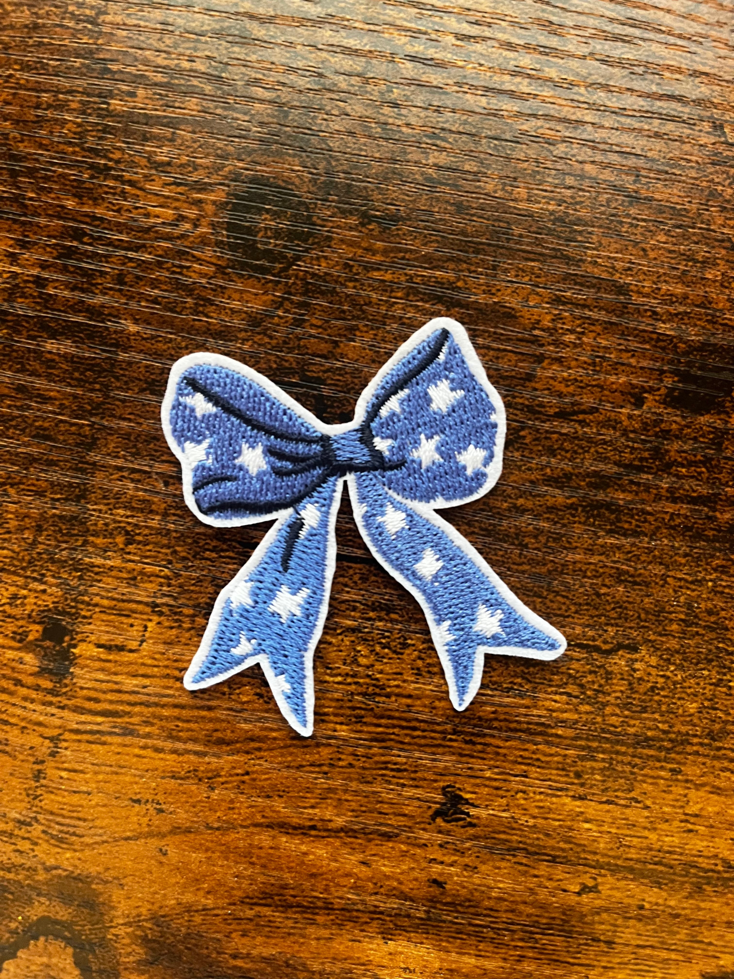 Blue Star Bow Hat Patch
