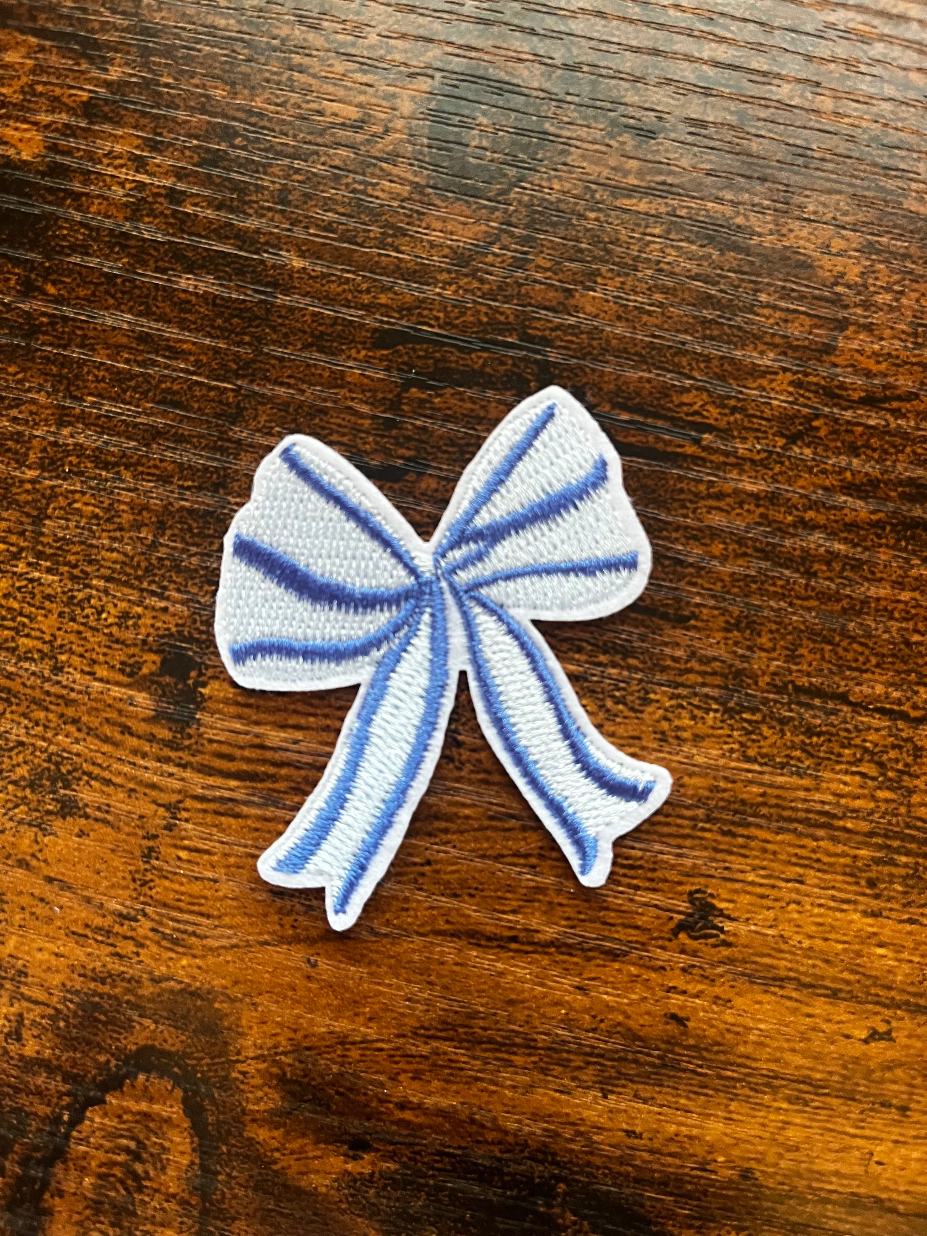 Light Blue Bow Hat Patch