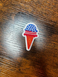 American Flag Ice Cream Cone