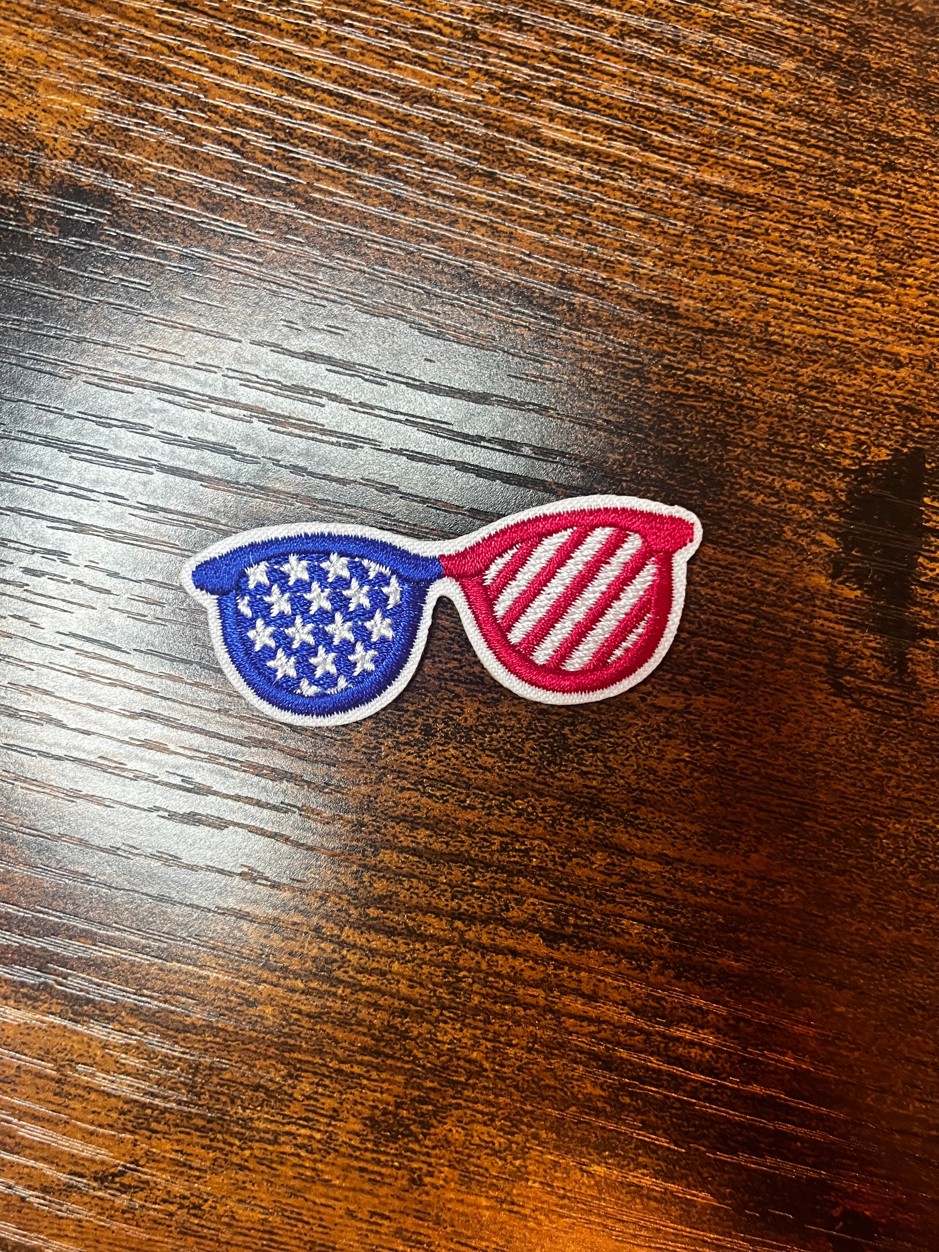 American Flag Sunglasses Hat Patch