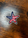 American Flag Star Hat Patch