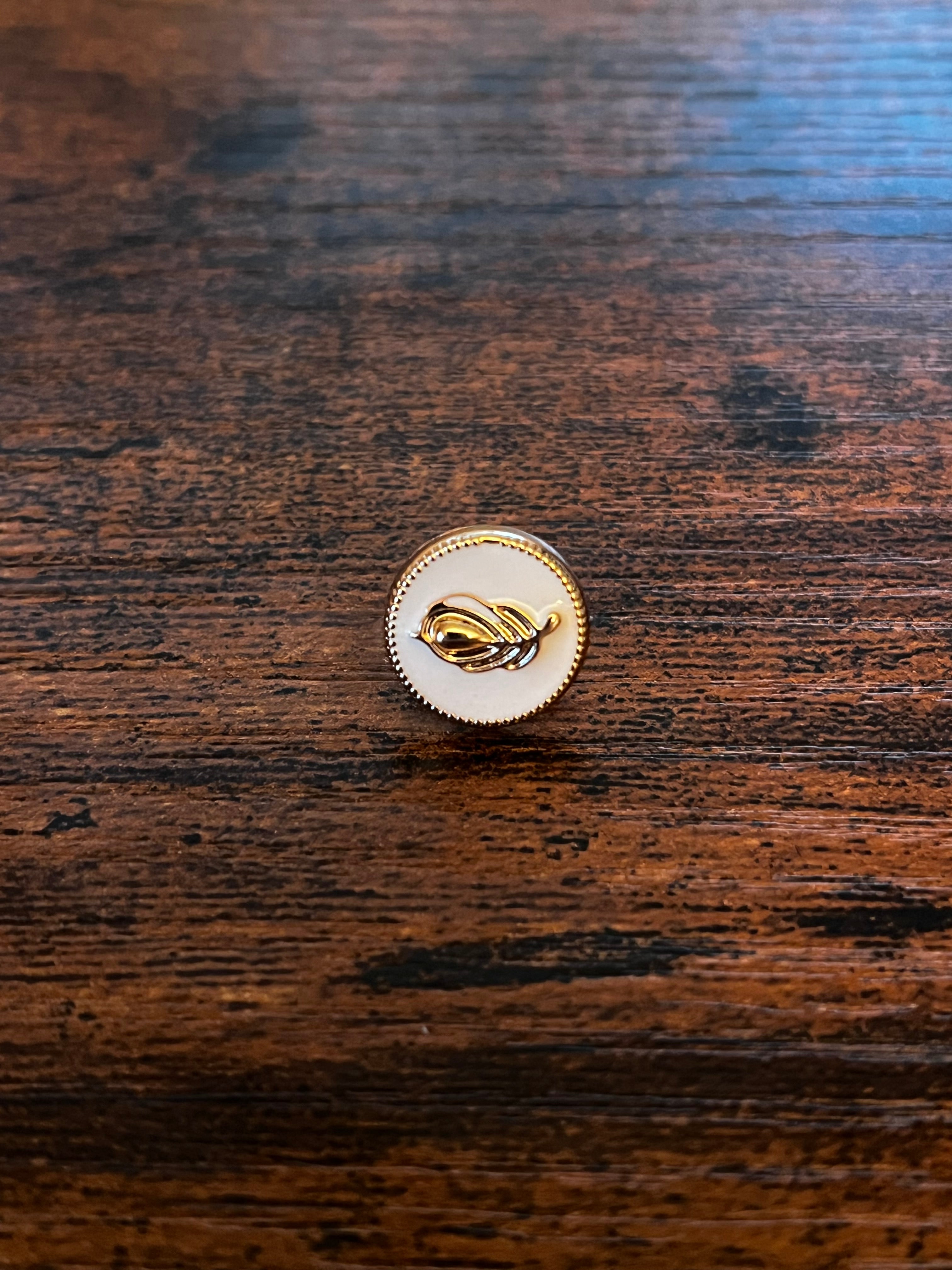 White Feather Hat Pin