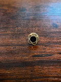 Silver and Black Flower Hat Pin