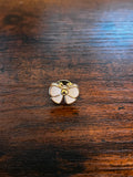 White Bow Hat Pin
