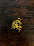Horse Shoe with Horse Hat Chain Charm