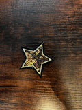 Gold and Black Sequin Star Hat Patch