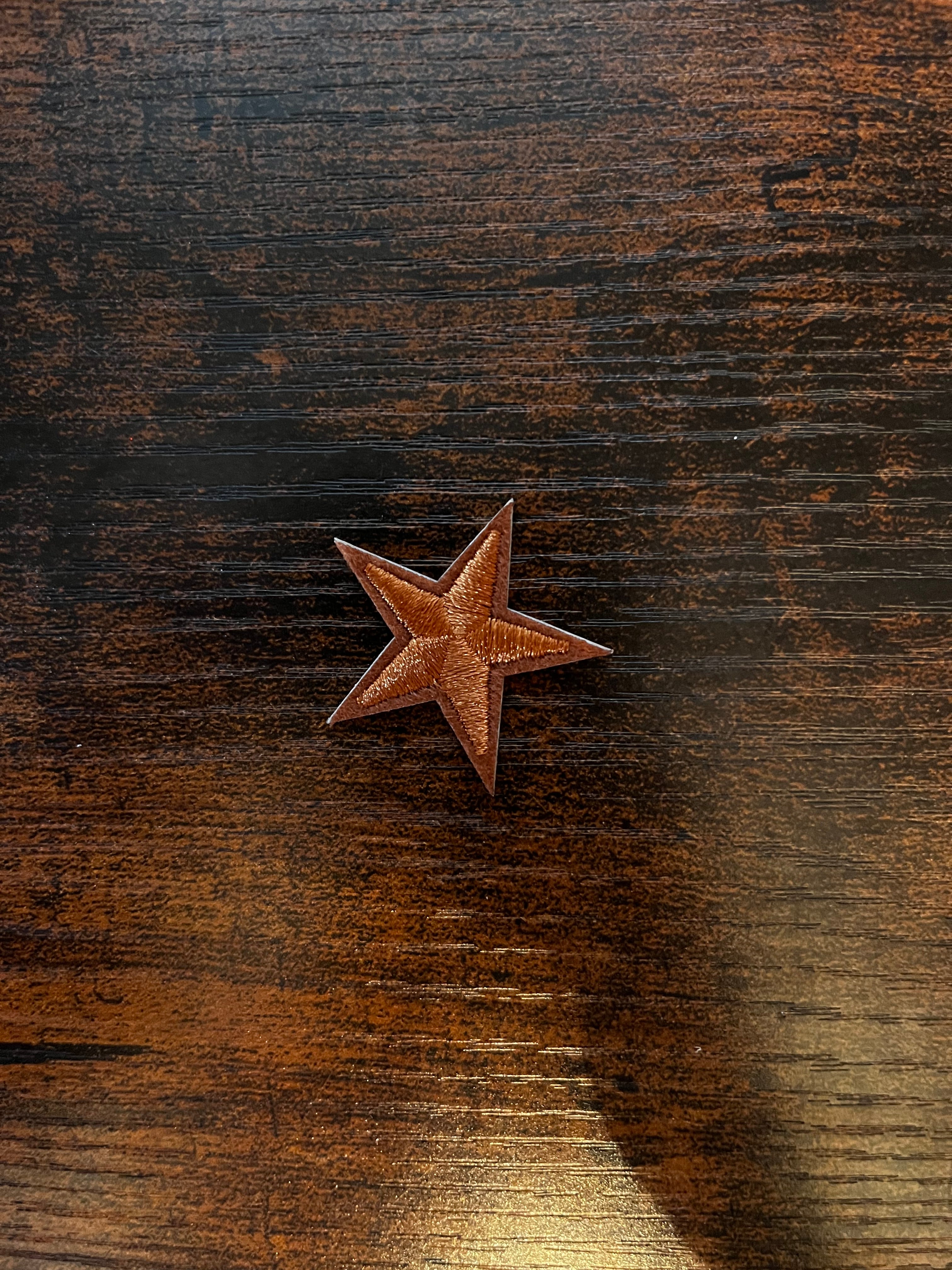 Brown Star Hat Patch