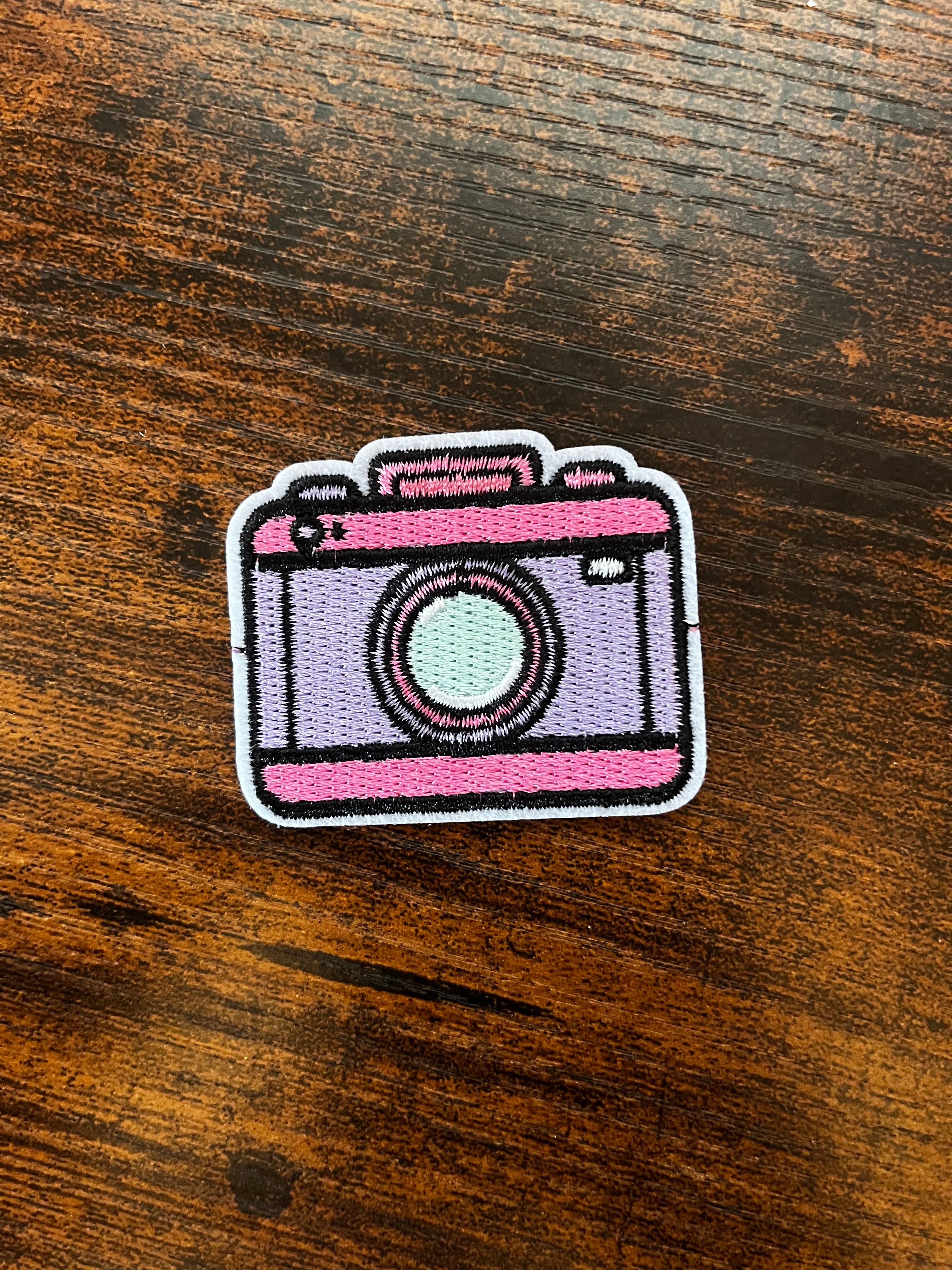 Camera (Pink & Purple) Hat Patch