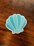 Teal Seashell Hat Patch