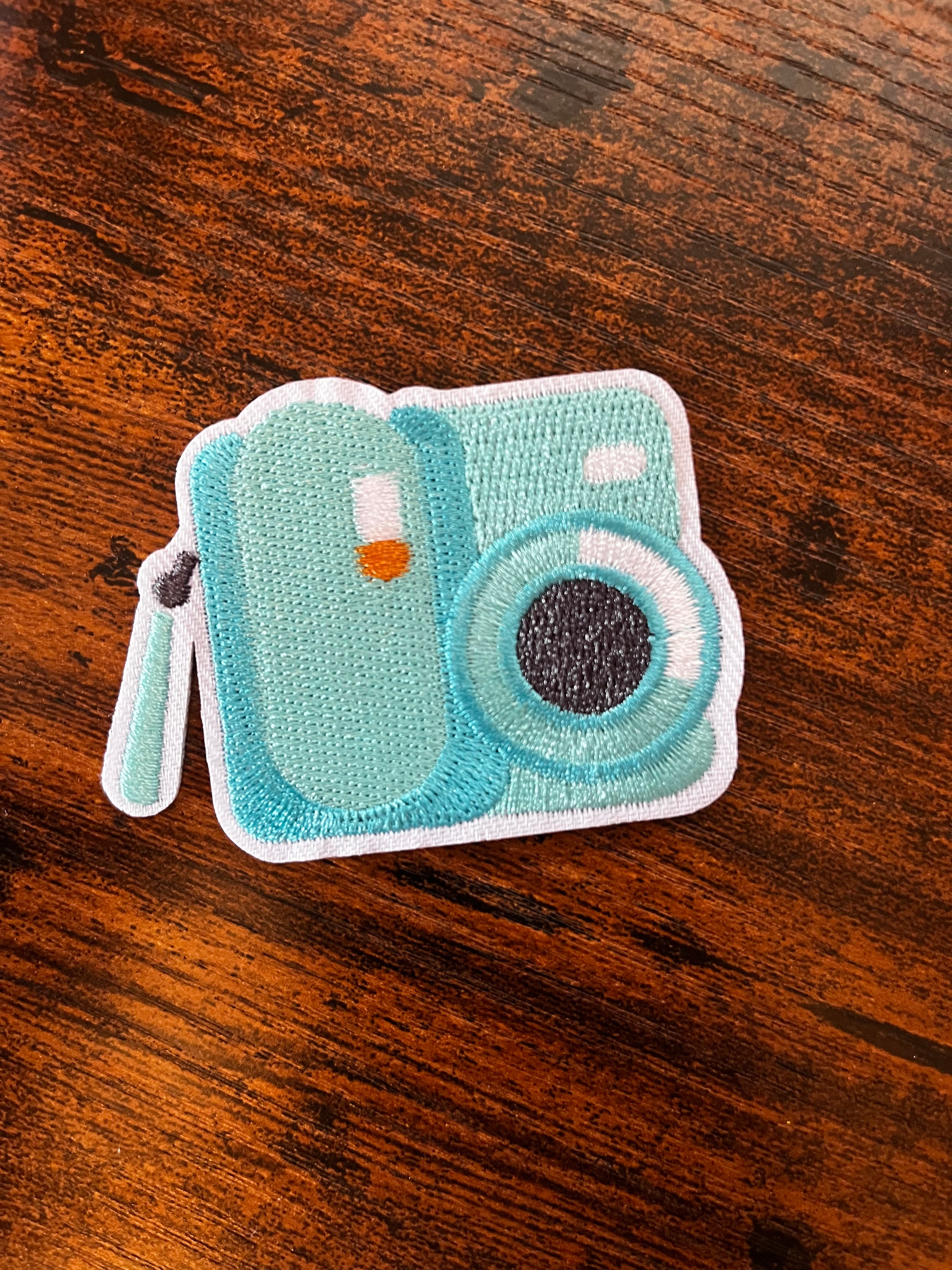 Blue Camera Hat Patch