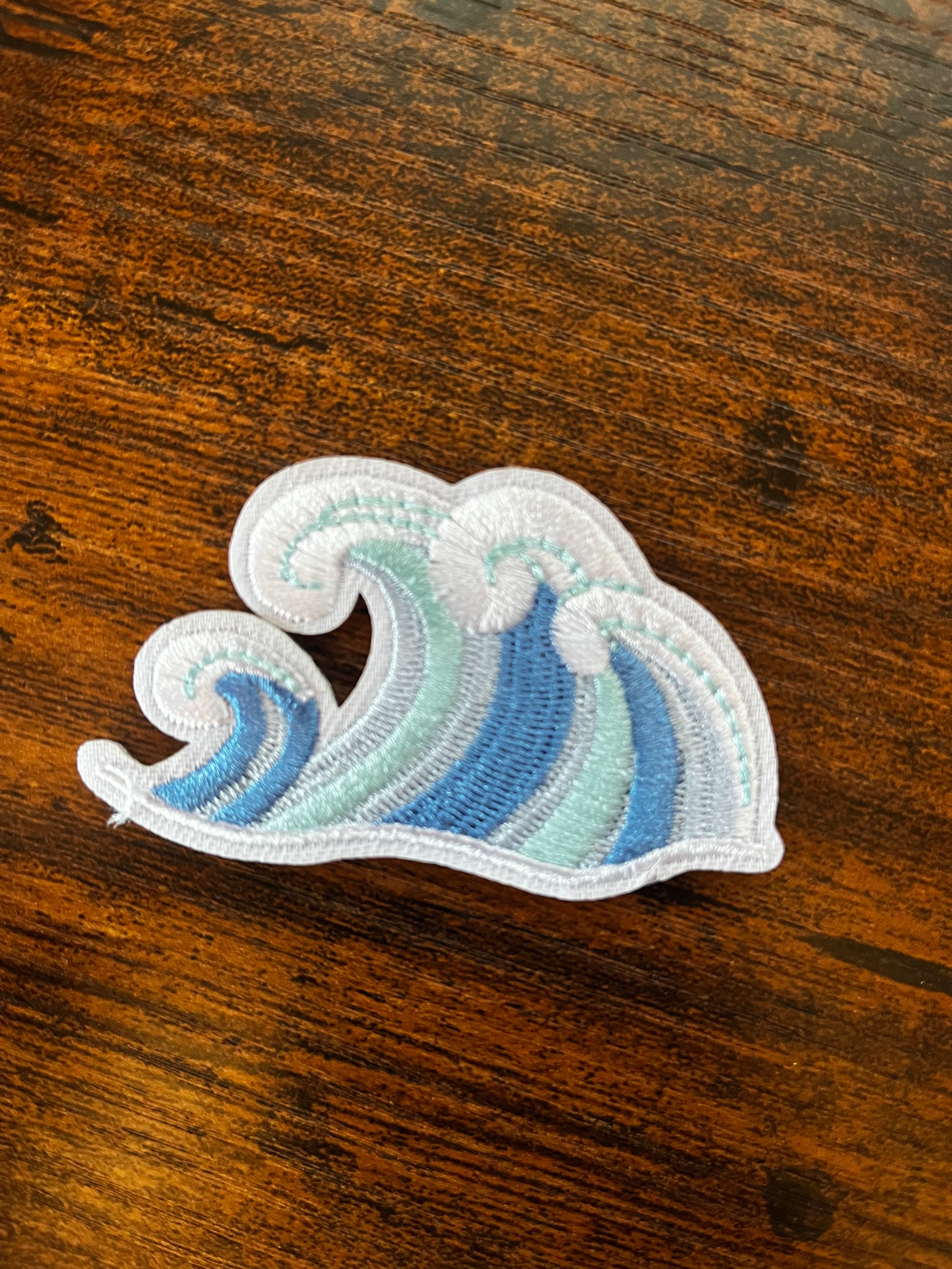 Blue Waves Hat Patch