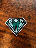 Teal Diamond Hat Patch