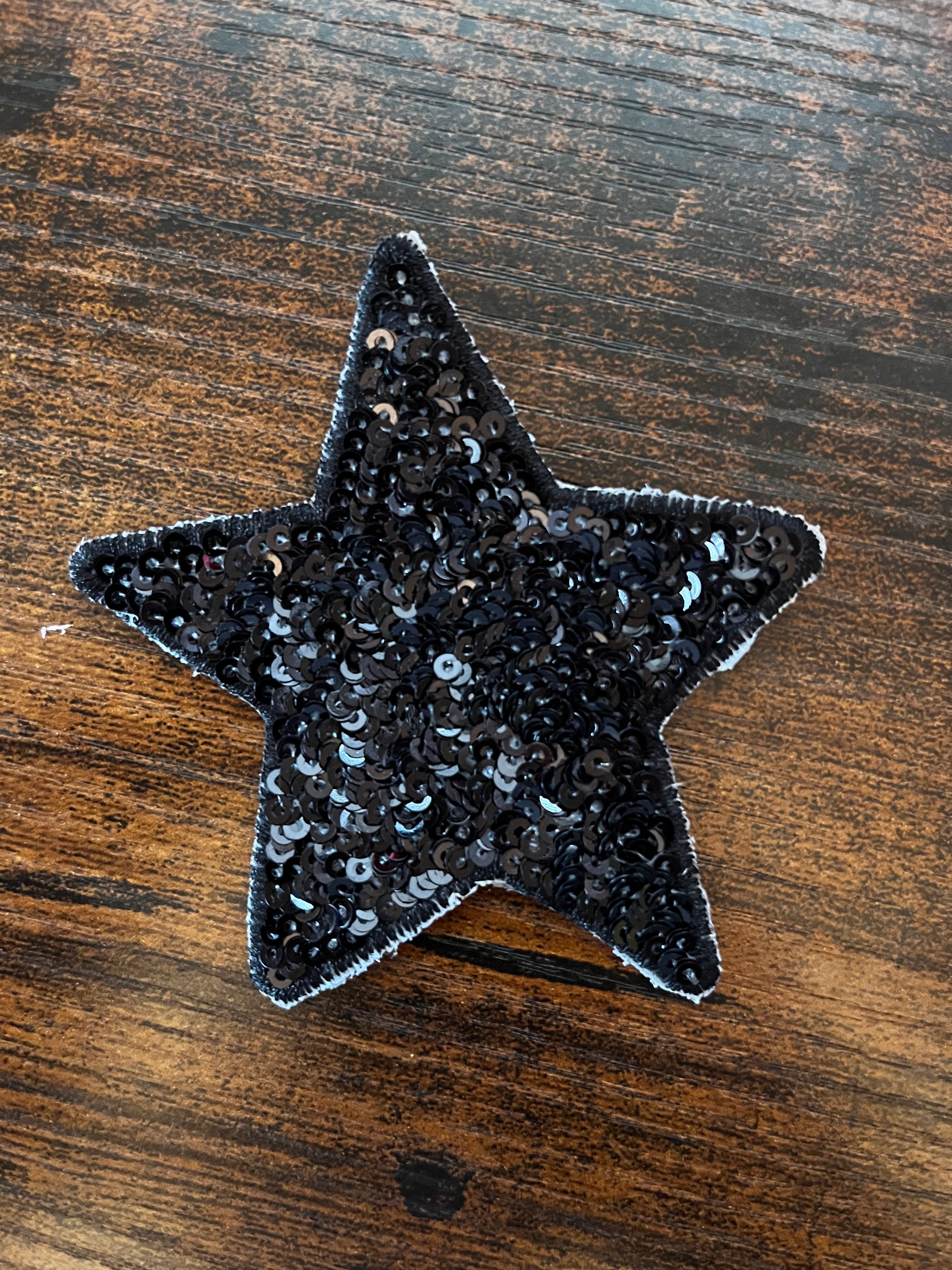 Black Sequin Star (Large)