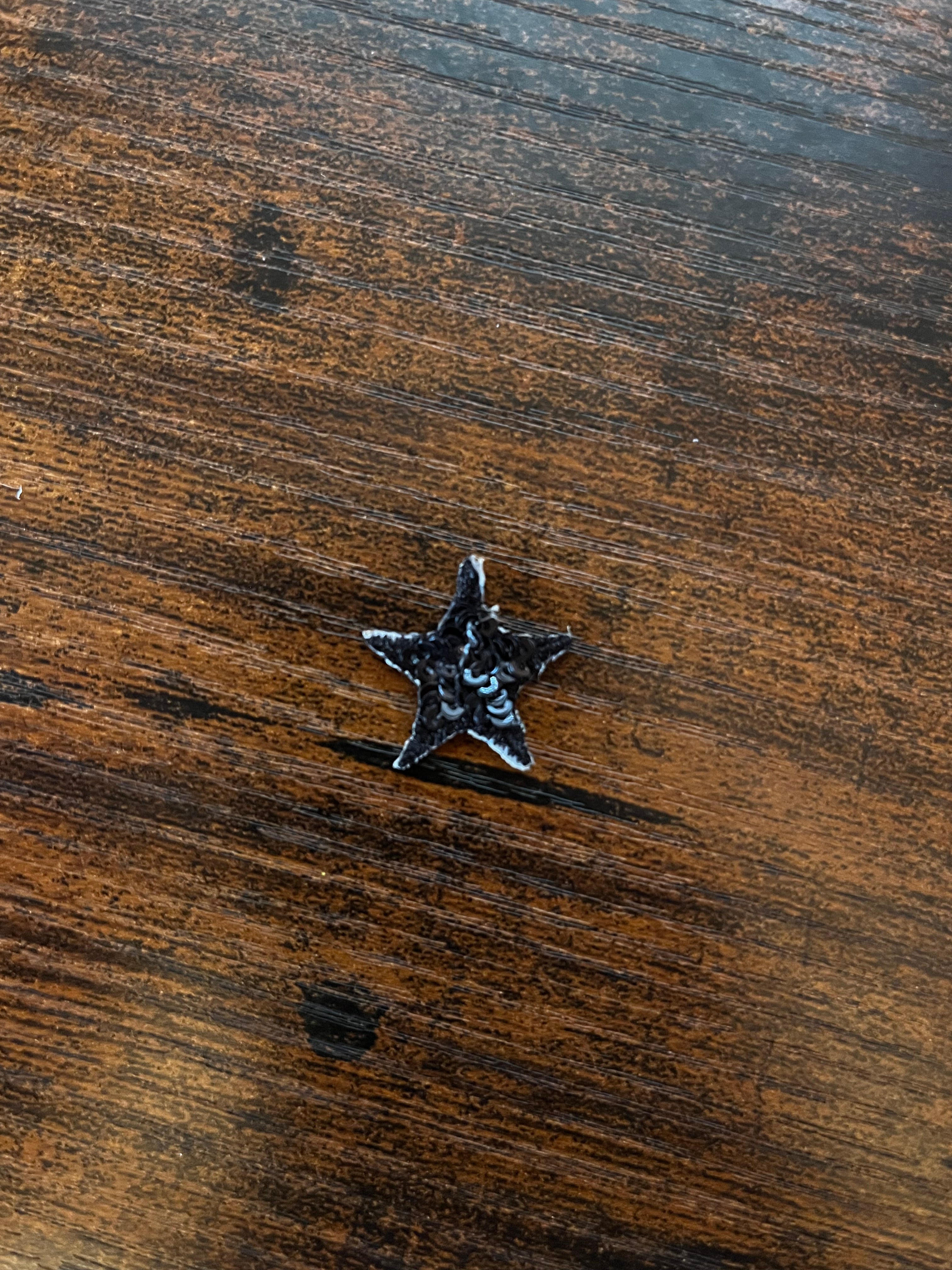 Black Sequin Star (X-Small)