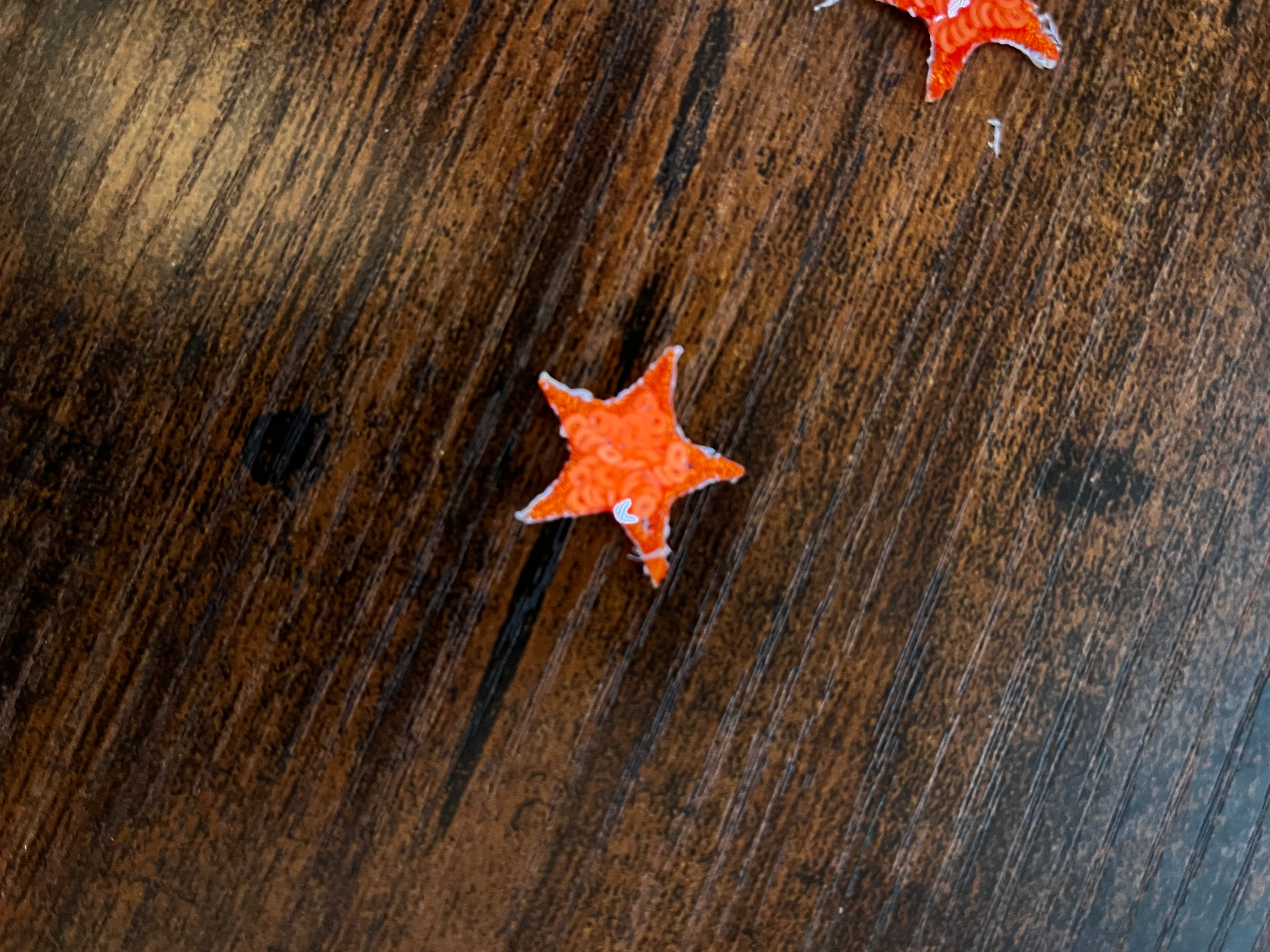 Orange Sequin Star (X-Small)