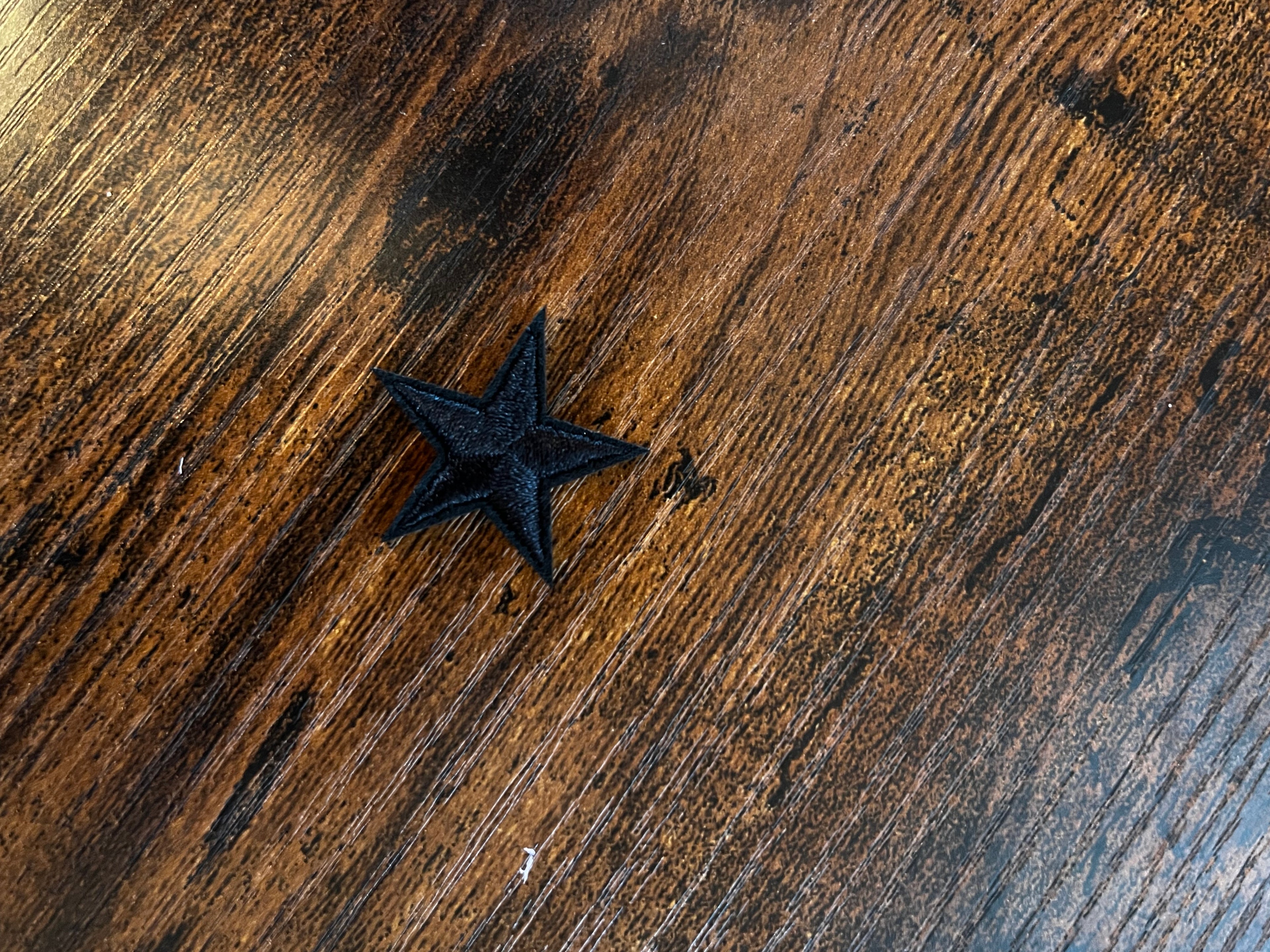Small Black Star Hat Patch