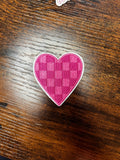 Checkered Pink Heart