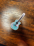 Turquoise & Pink Guitar