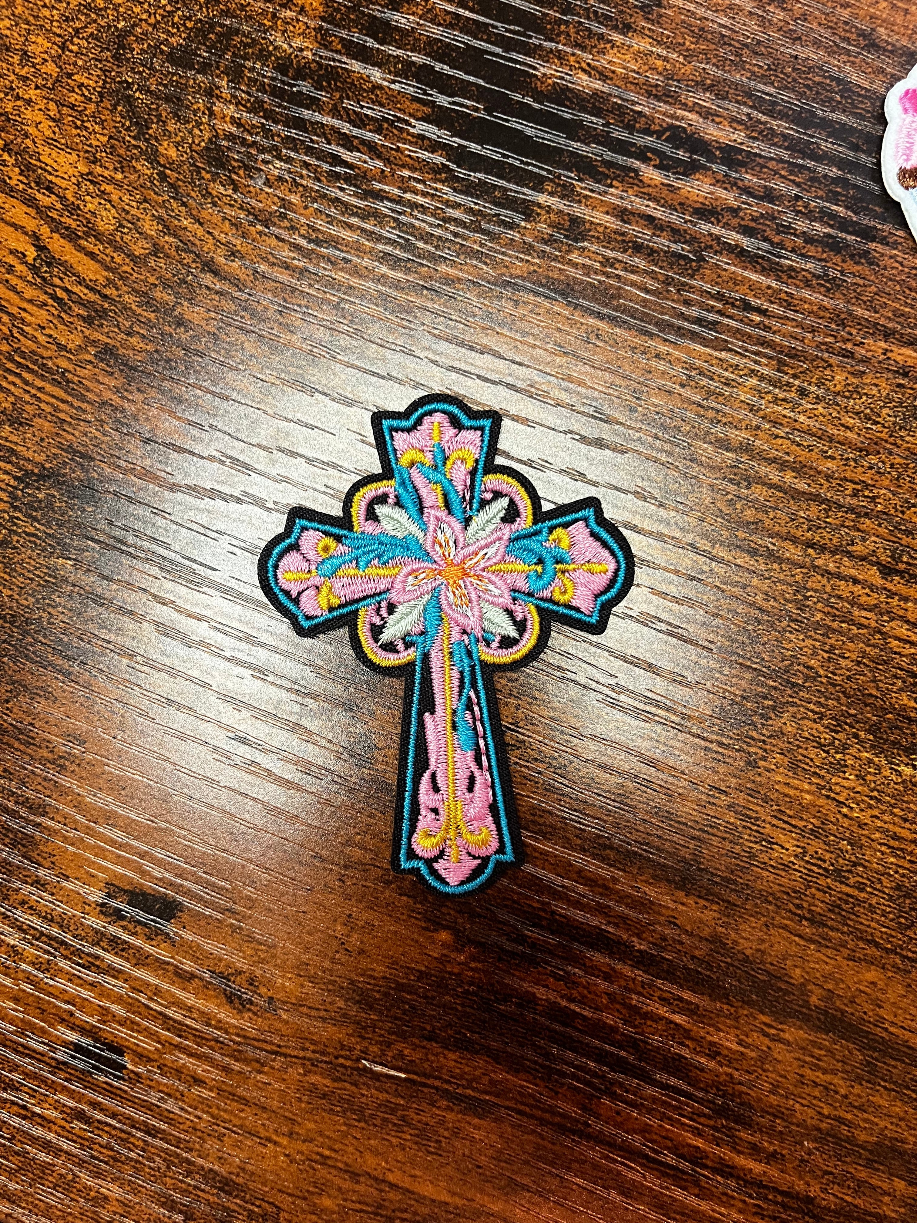 Turquoise & Pink Cross