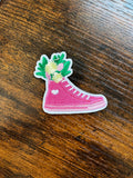 Pink Converse with Flowers