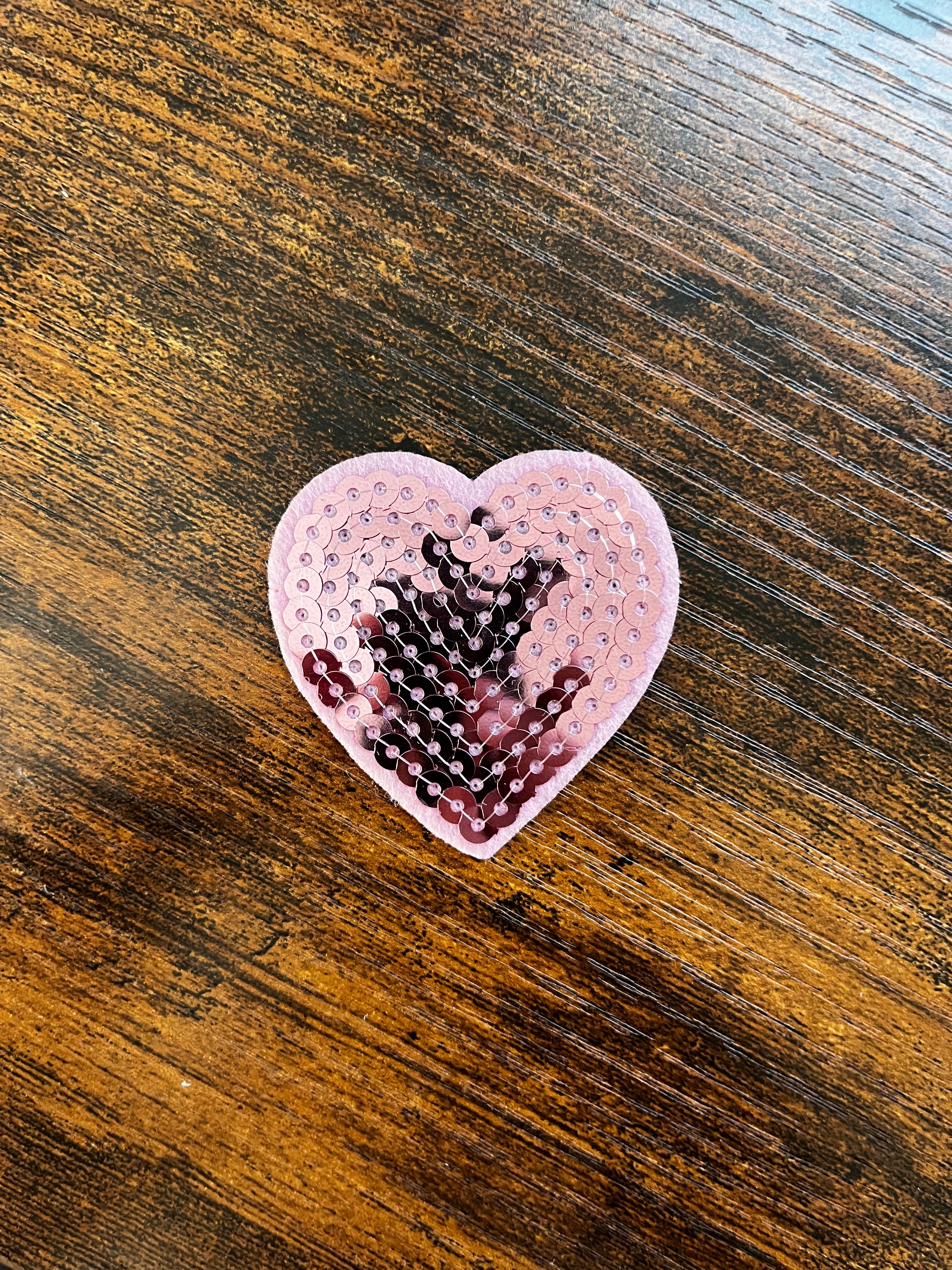 Sequin Light Pink Heart