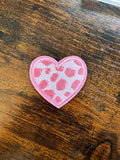 Pink Cowprint Heart