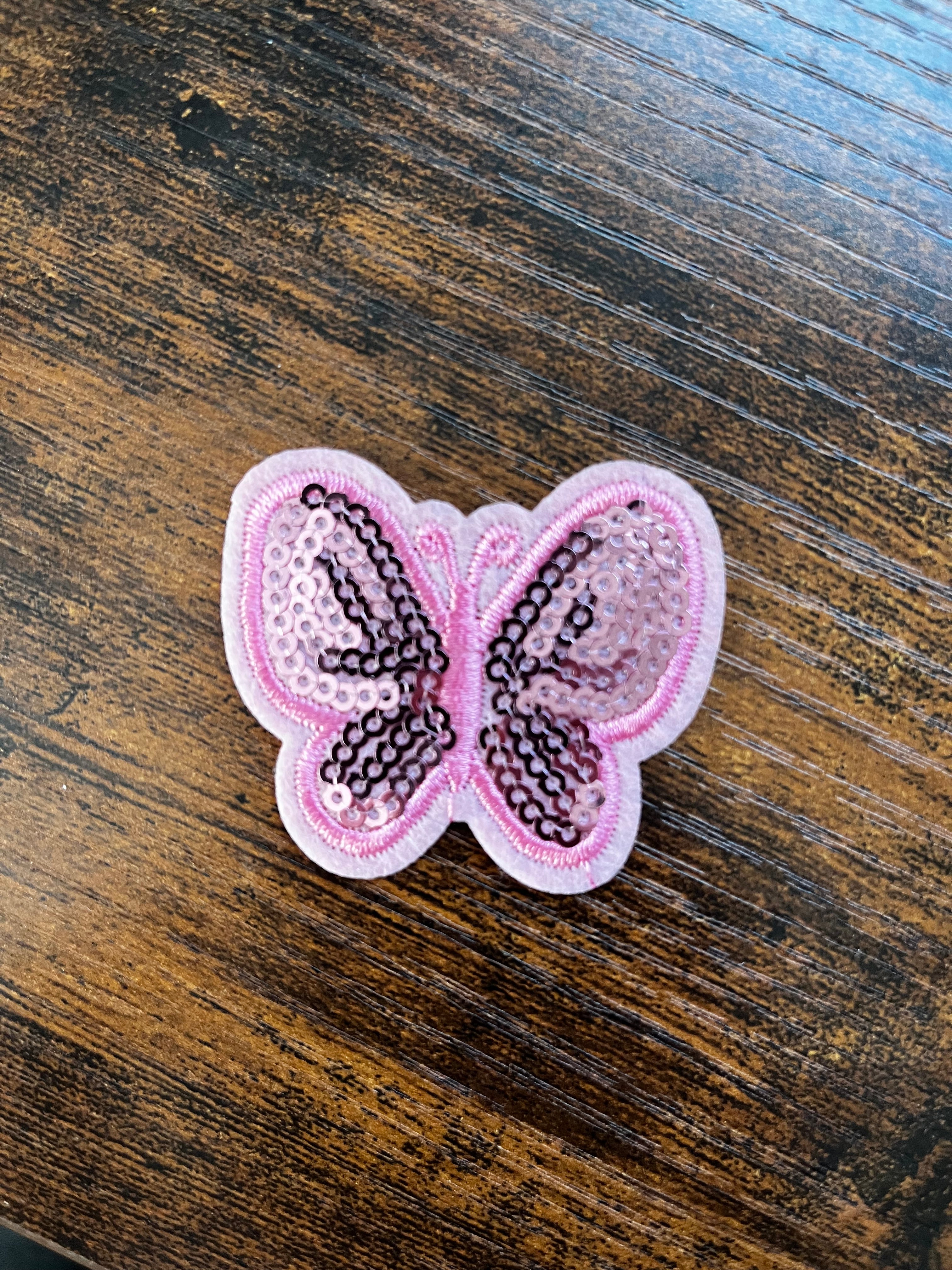 Light Pink Sequin Butterfly