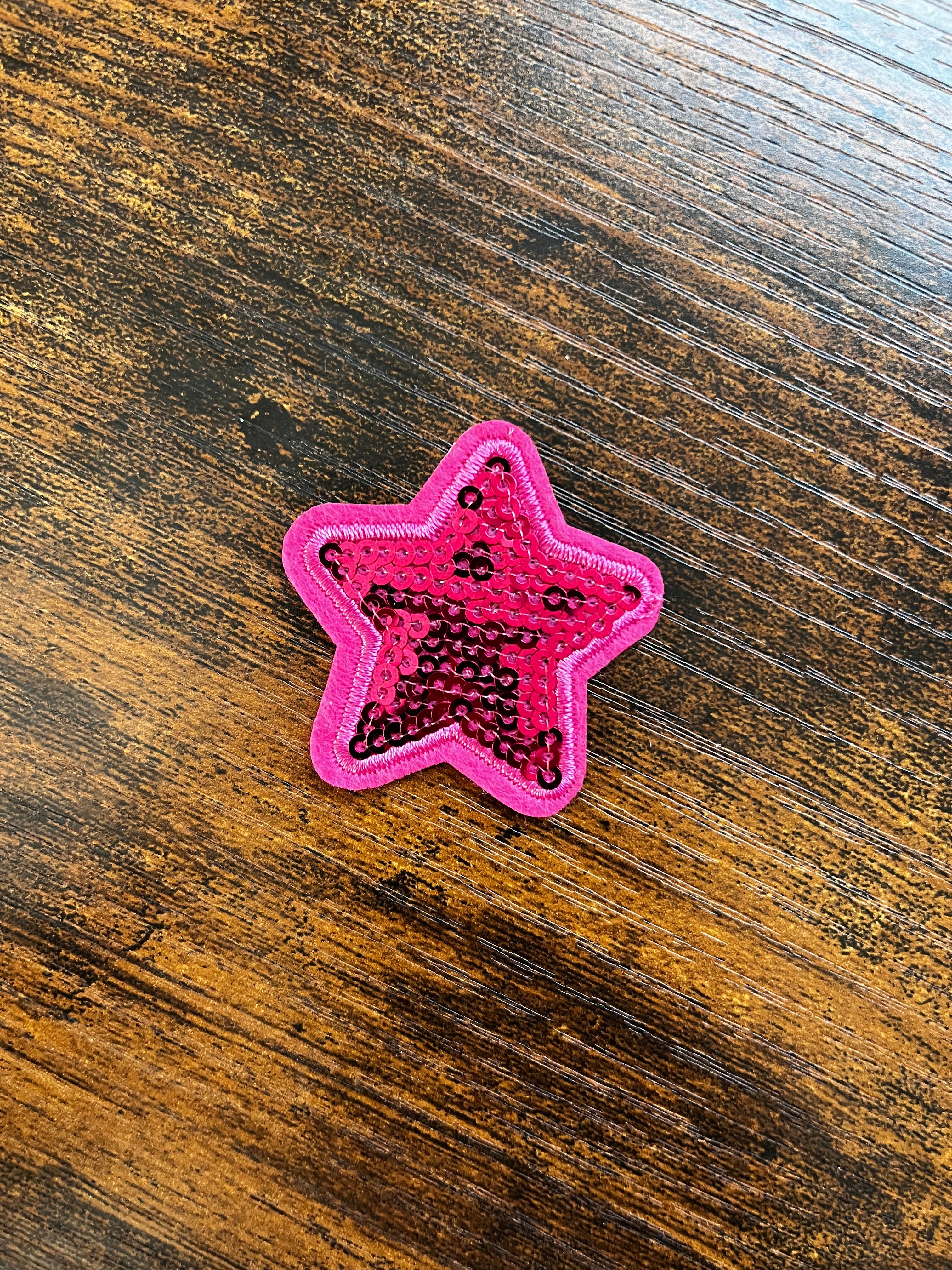 How Pink Sequin Star Small