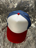 Youth Trucker Hats: Red/White/Blue