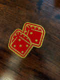 Red & Gold Dice glitter