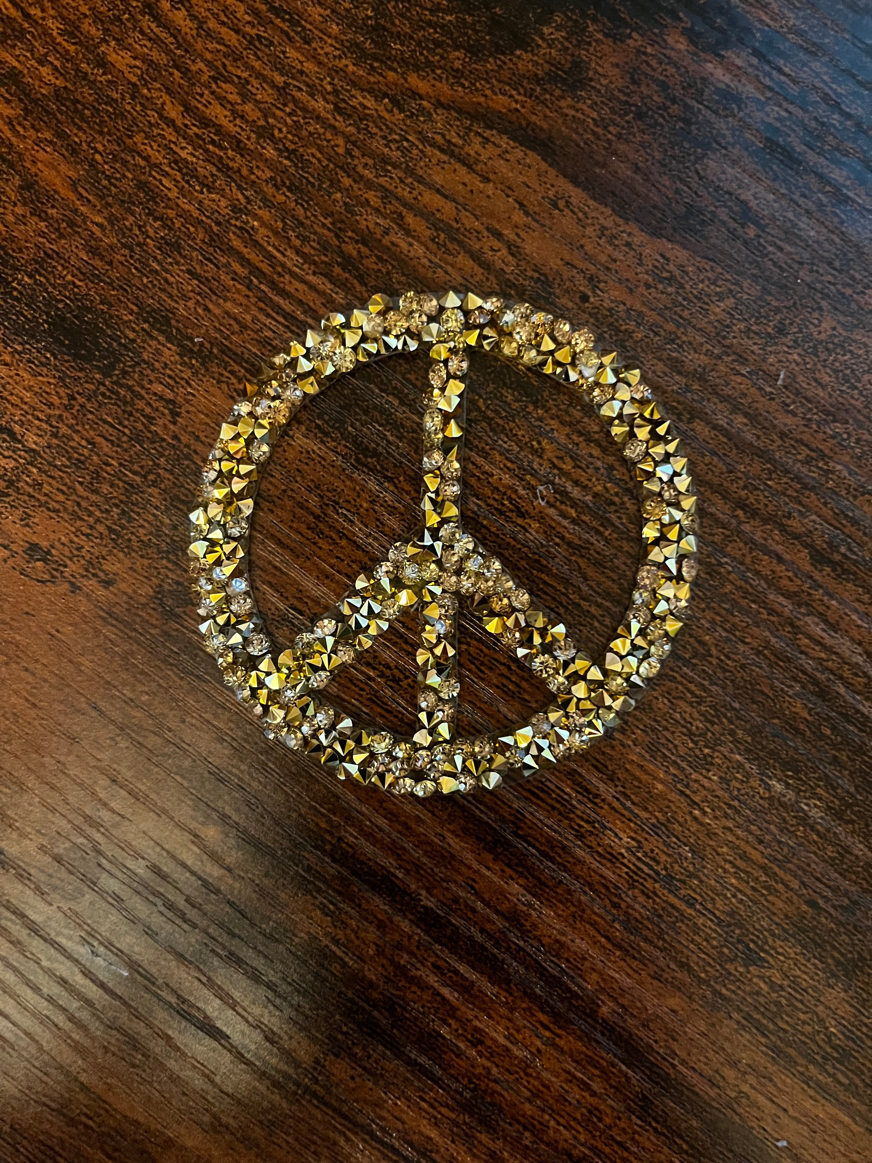 Rhinestone Peace Sign
