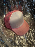 TRUCKER HAT FOAM FRONT MESH BACK HAT CAP LIGHT PINK